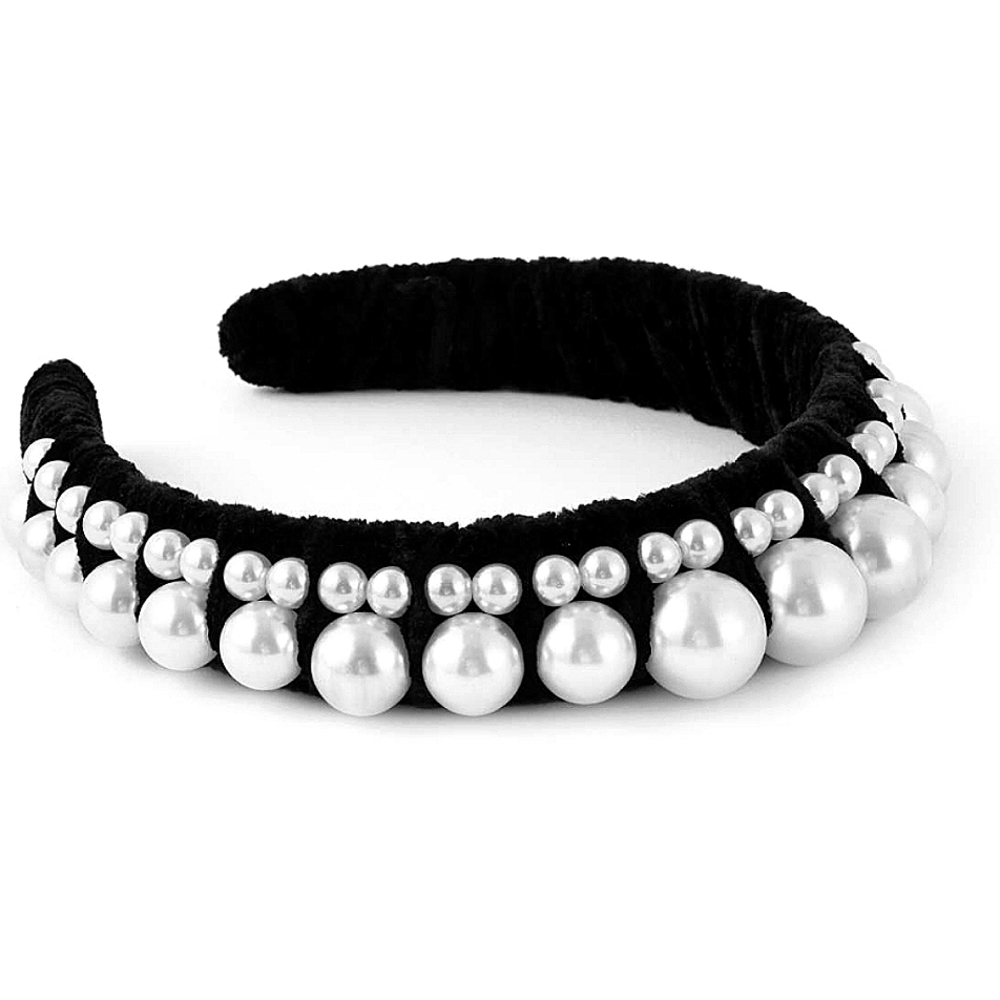 NWT Dual Pearl Velvet Padded Headband - Picture 5 of 5